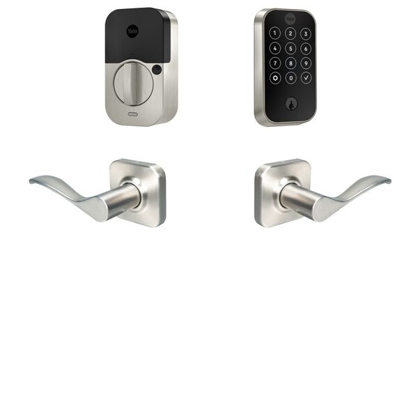 Yale Real Living Yale Assure Lock 2 Bundle with Touchscreen Wi Fi Deadbolt, Norwood Lever Passage, and BYRD420WF1NW619 - main